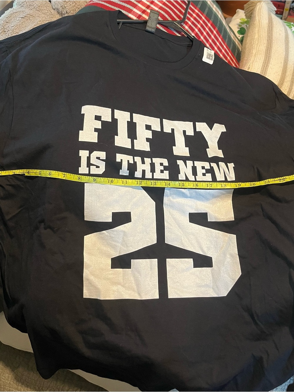 & Other Stories Black Short-Sleeve Tee with White 'FIFTY IS THE NEW 25' Print - Picture 4 of 5